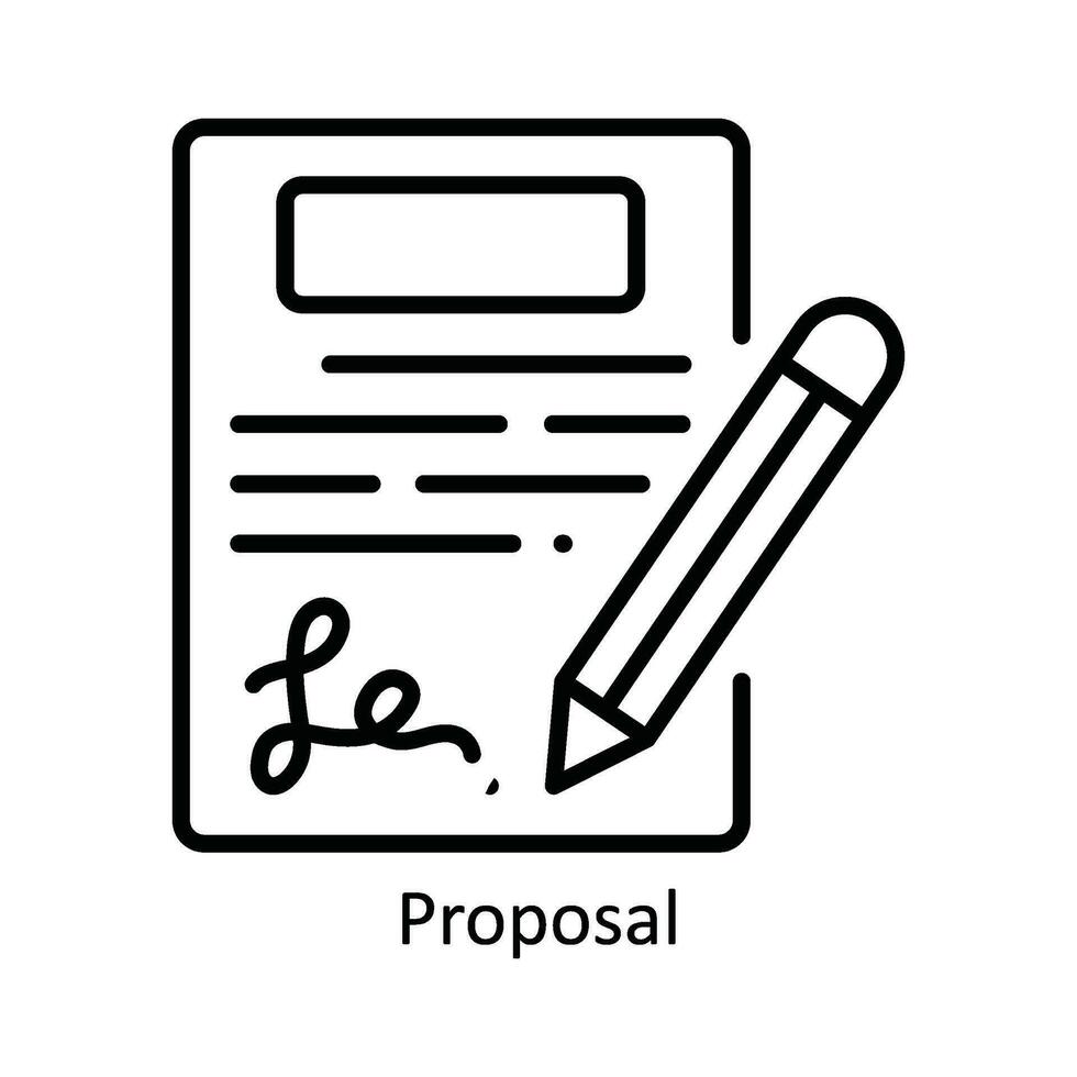 Proposal Vector  outline Icon Design illustration. Product Management Symbol on White background EPS 10 File