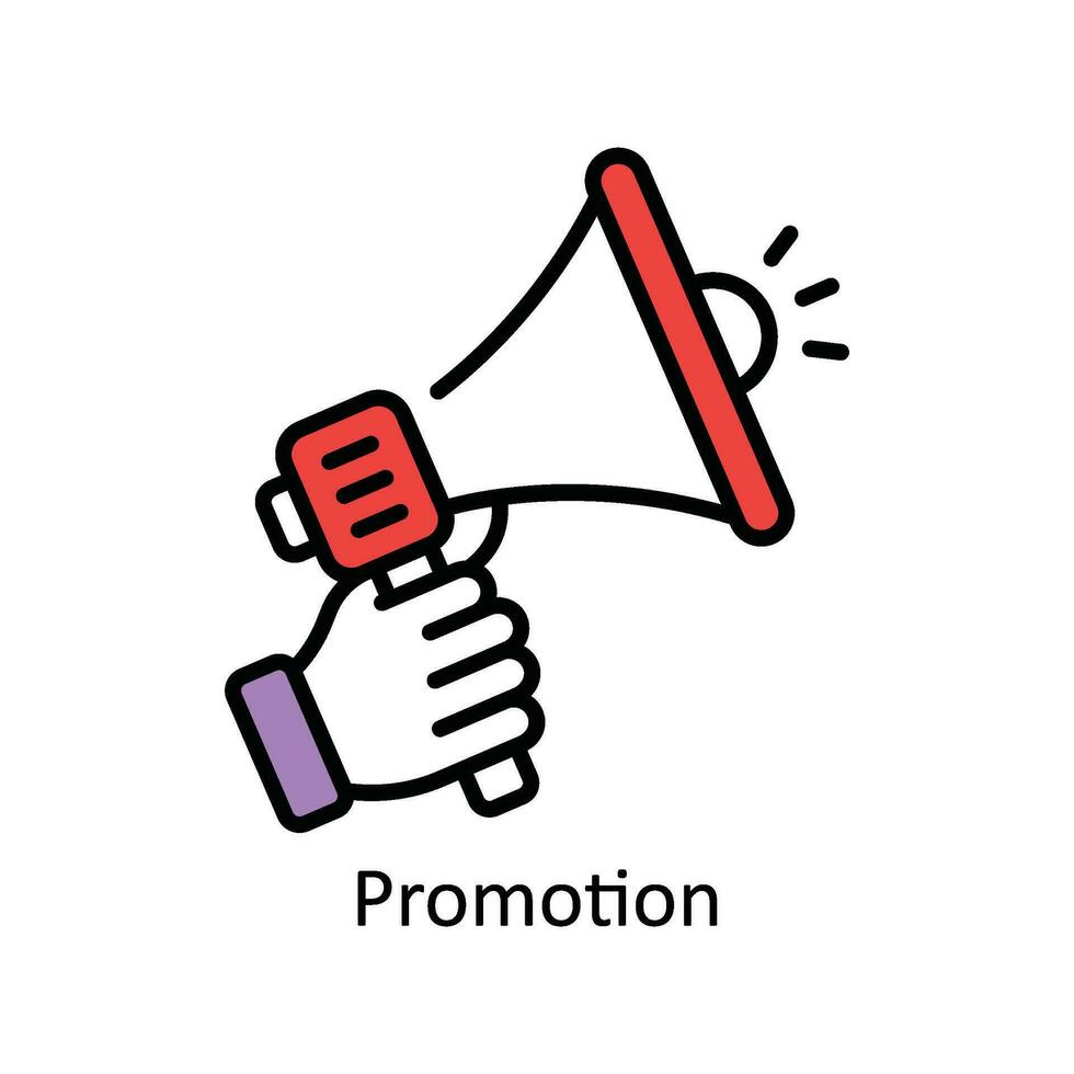 Promotion Vector Fill outline Icon Design illustration. Product Management Symbol on White background EPS 10 File
