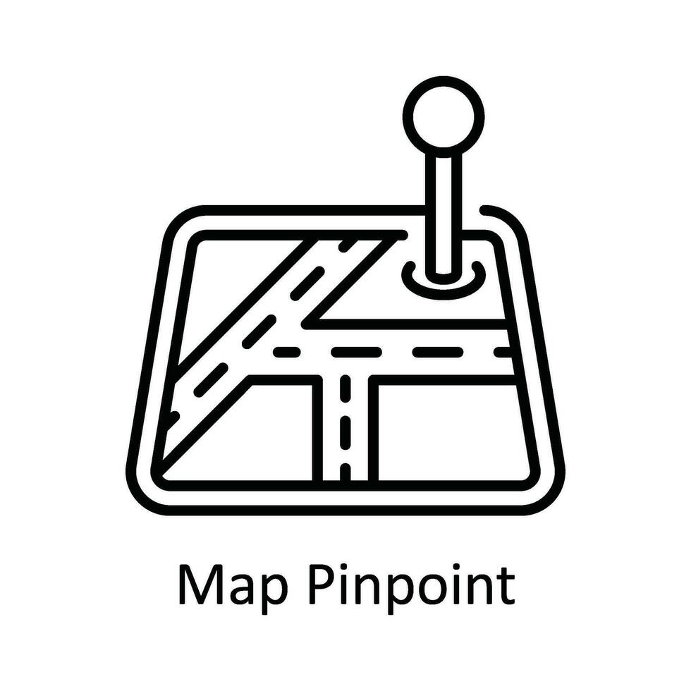 Map Pinpoint Vector  outline Icon Design illustration. Map and Navigation Symbol on White background EPS 10 File