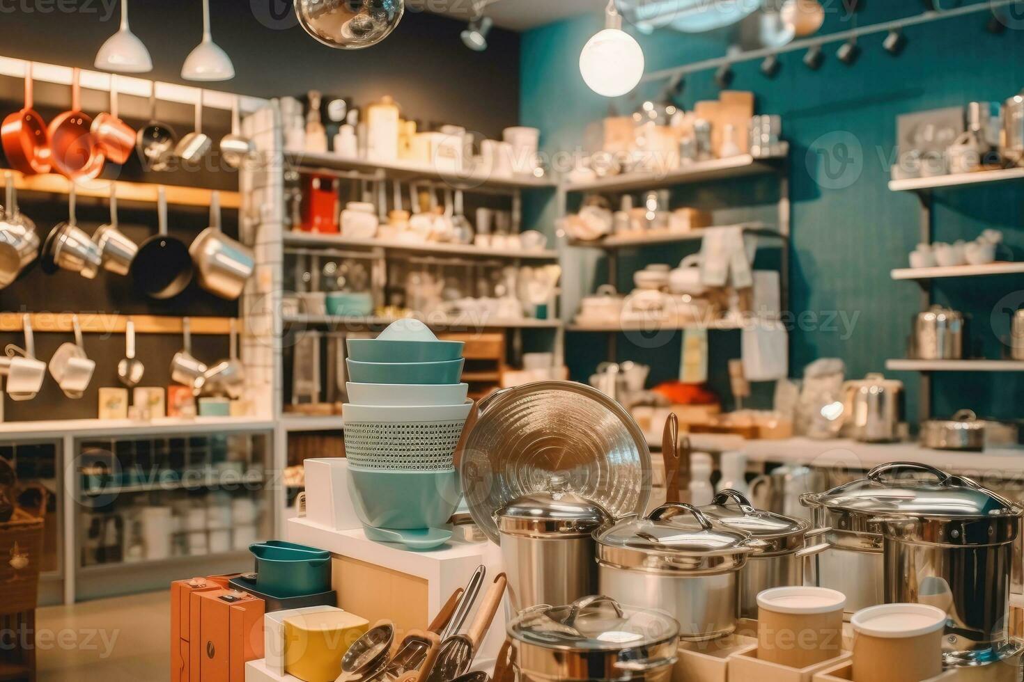 stock photo of inside kitchen tools shop AI Generated