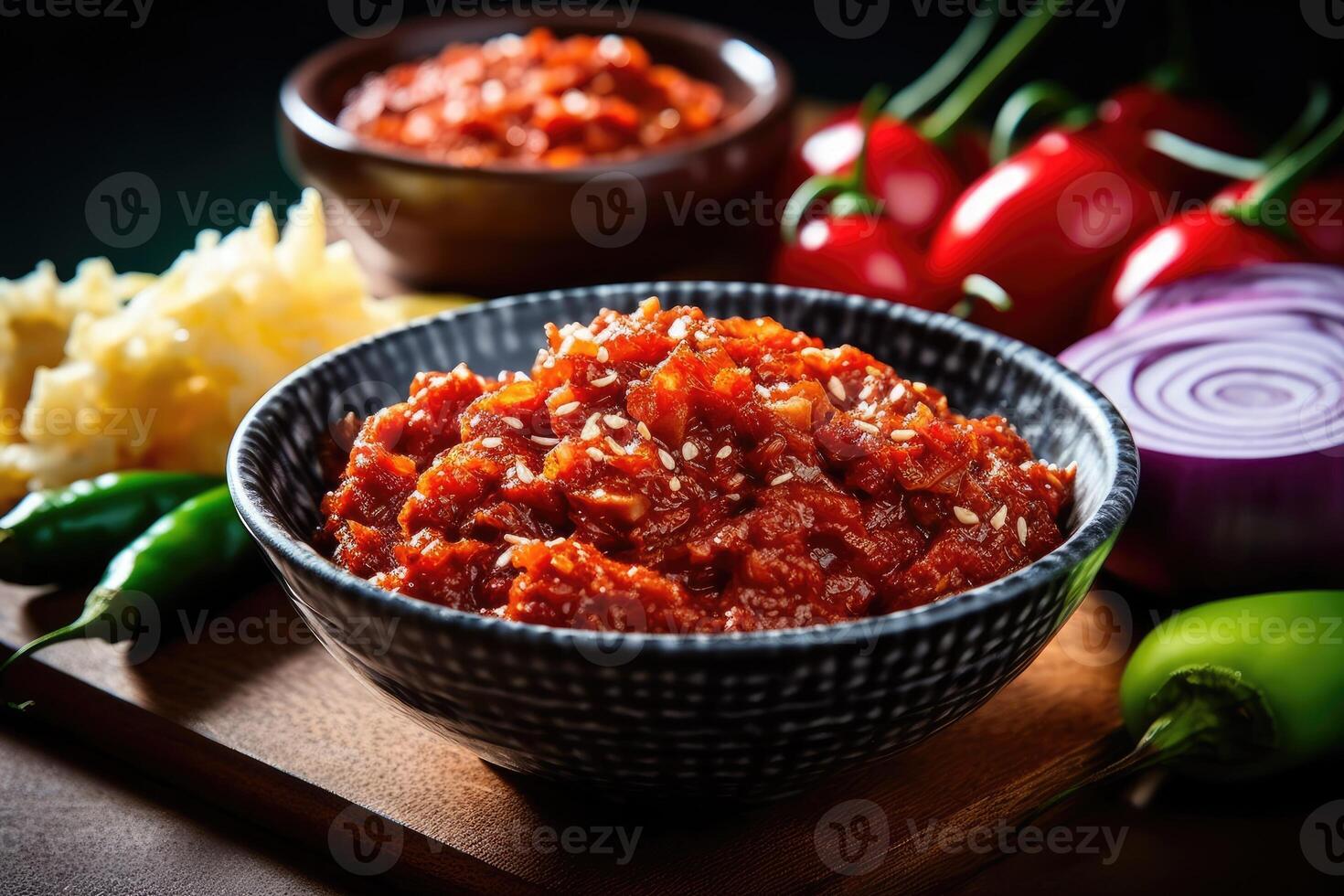 stock photo of sambal food photography