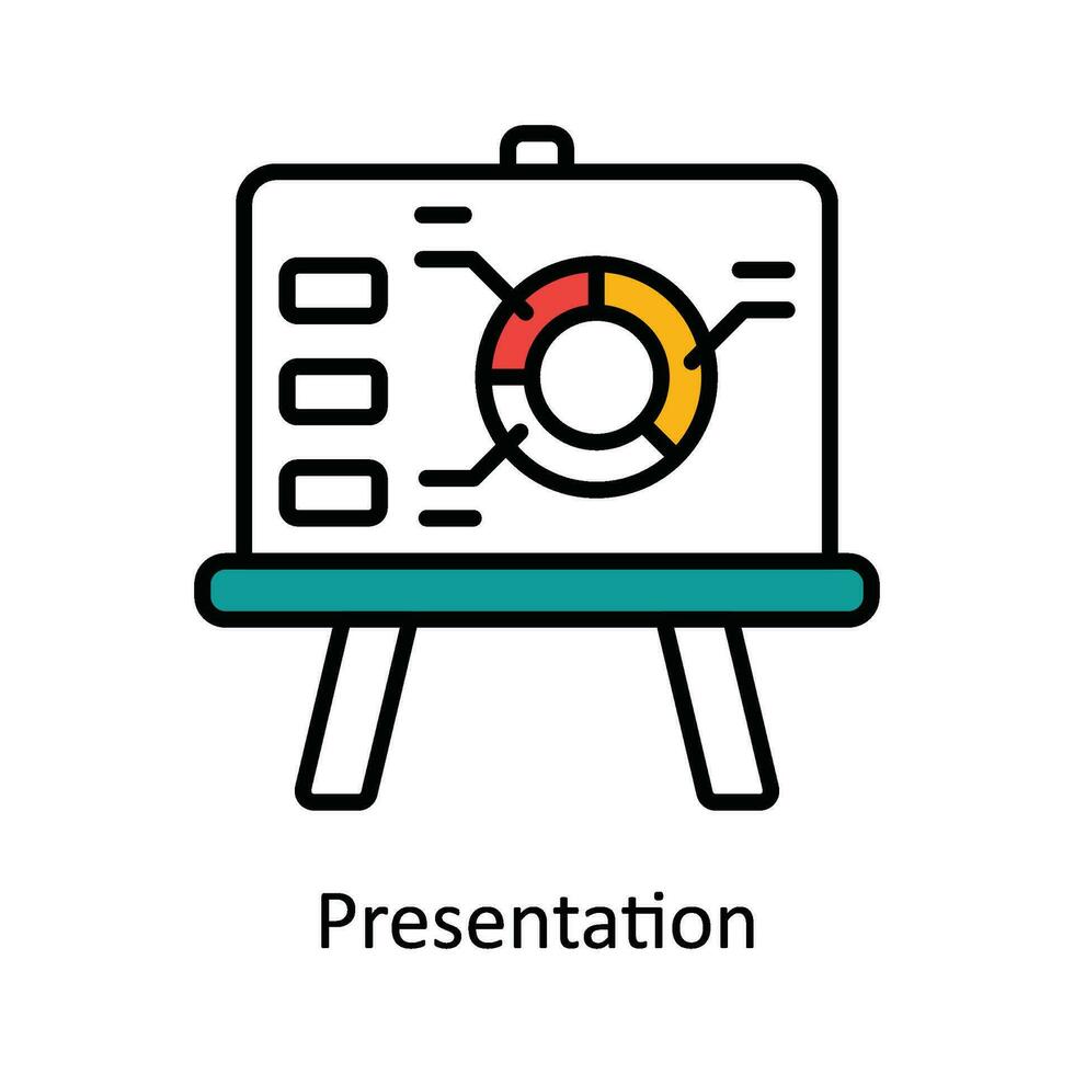 Presentation Vector Fill outline Icon Design illustration. Product Management Symbol on White background EPS 10 File