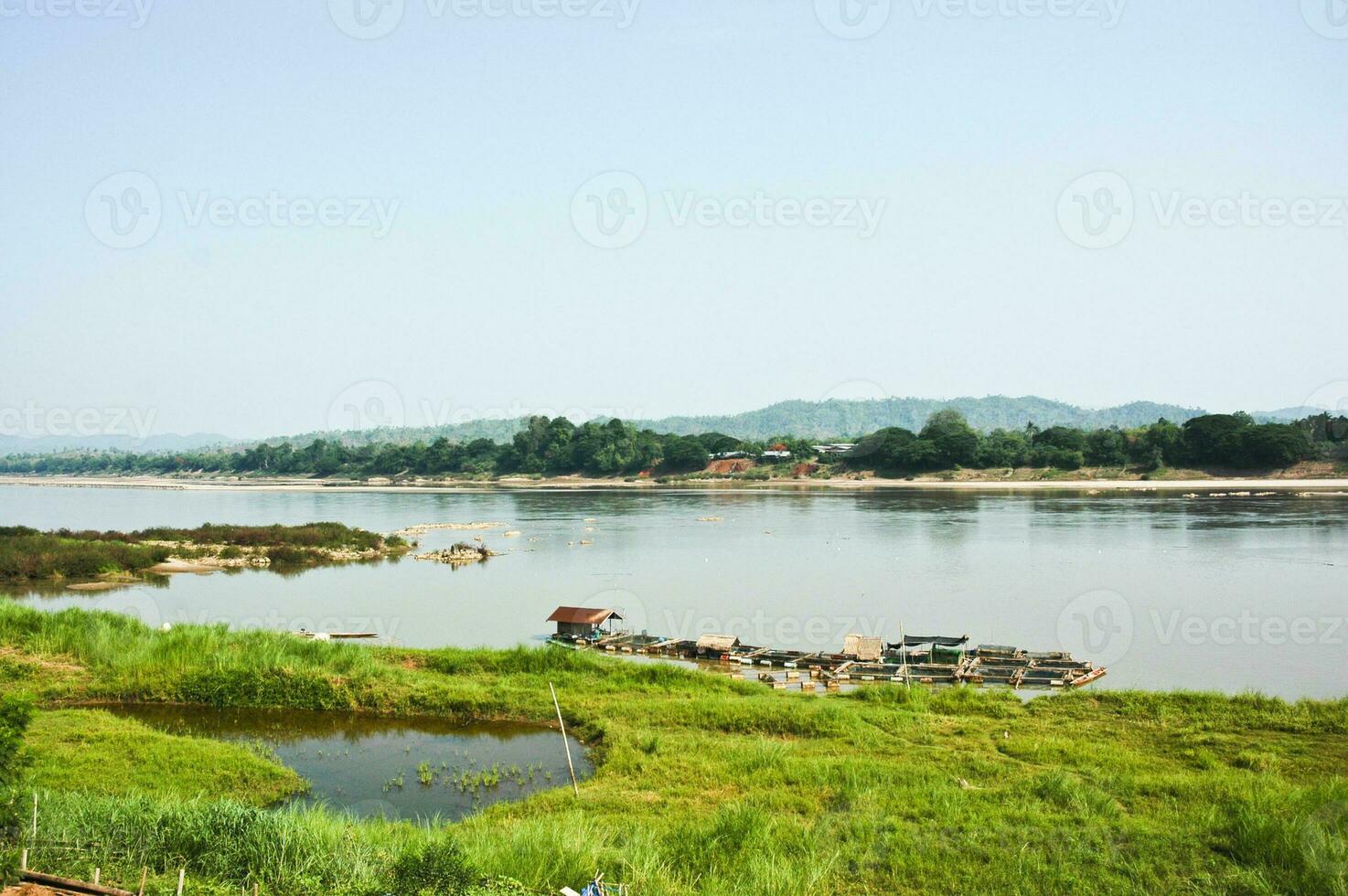 MEKONGR RIVER VIEW OF CHIANG KHAN photo