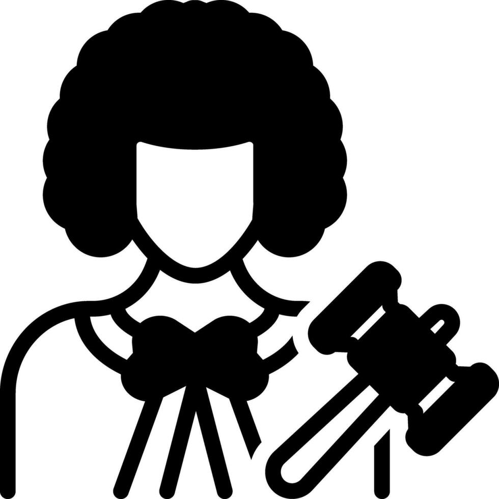 solid icon for lawyer vector