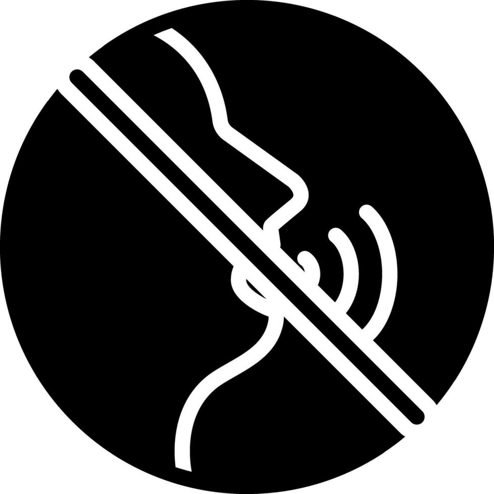 solid icon for  quietly vector