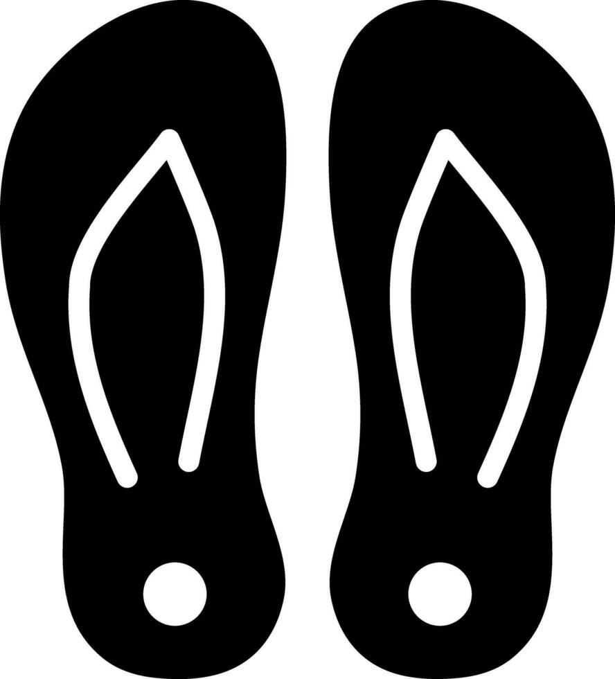 solid icon for slippers vector