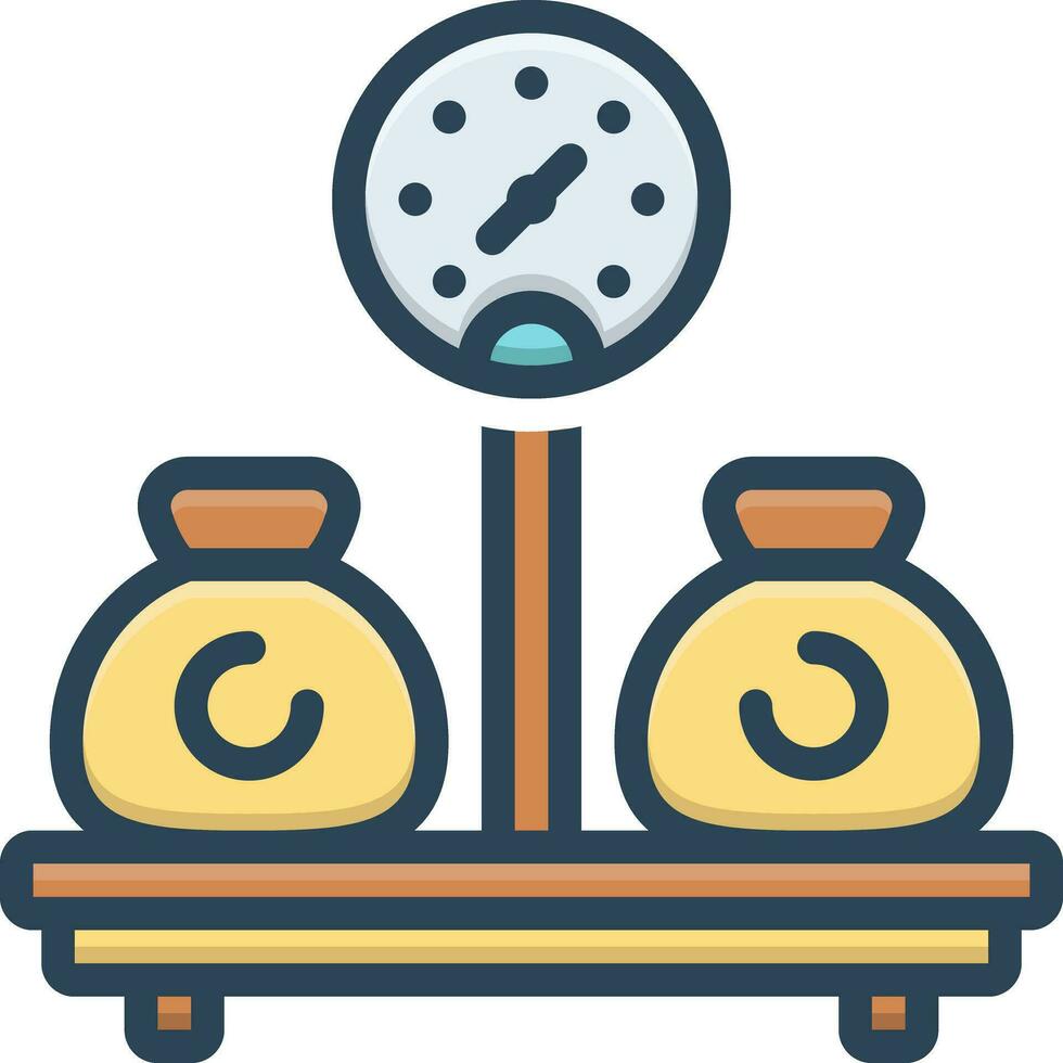 color icon for weigh vector