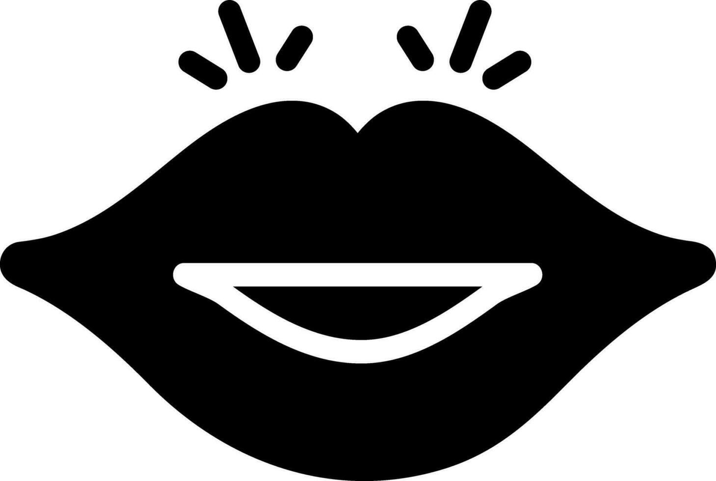 solid icon for lips vector