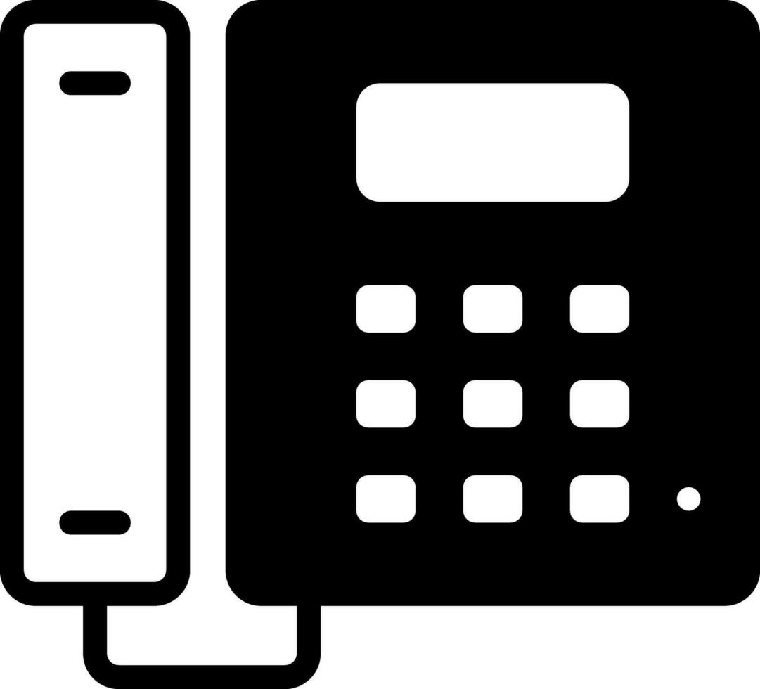 solid icon for telephone vector