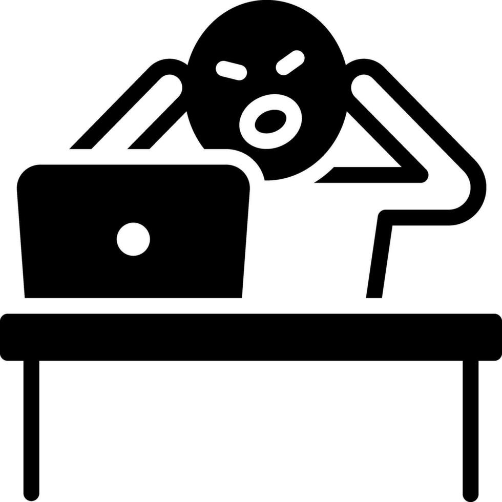 solid icon for hate vector