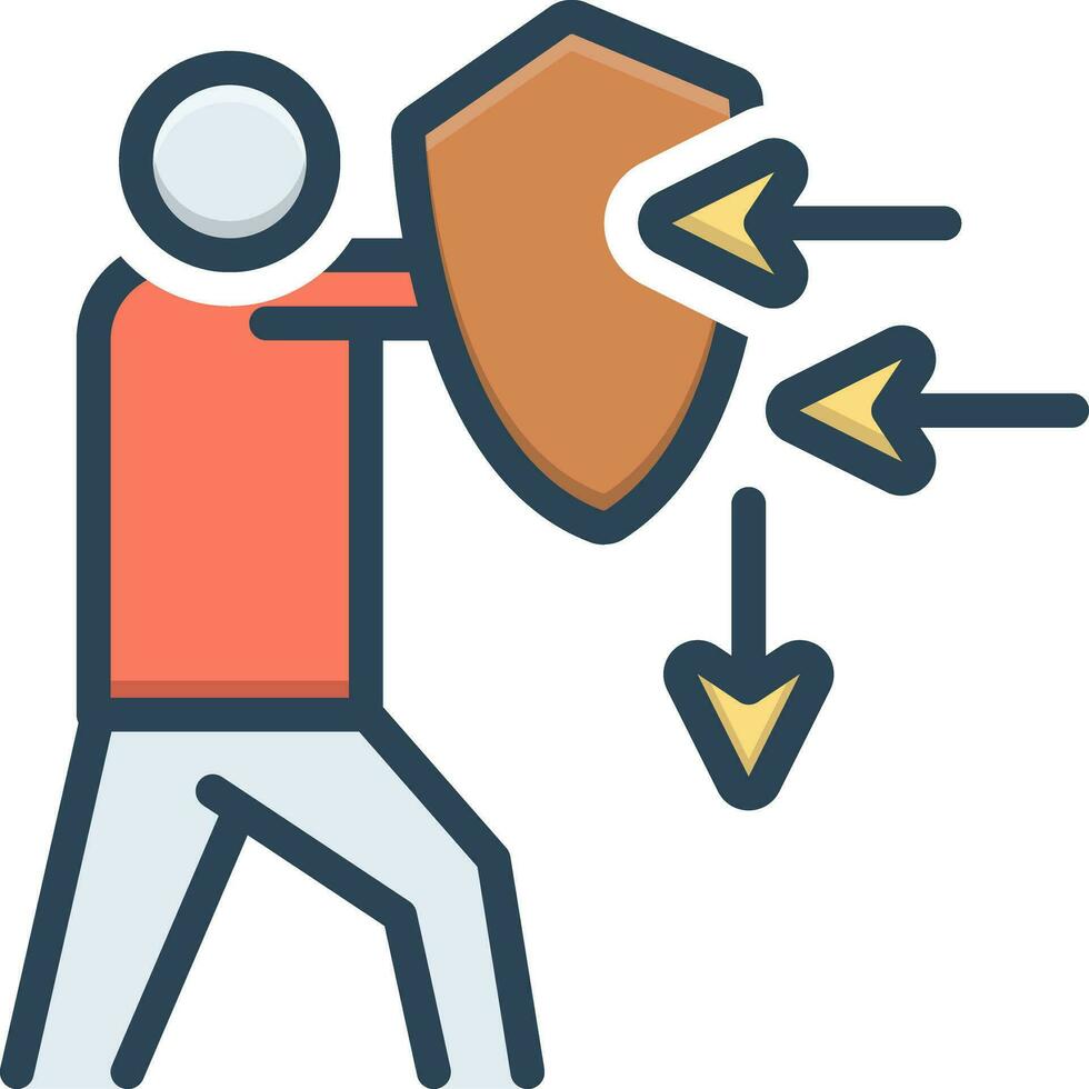 color icon for defend 26545977 Vector Art at Vecteezy