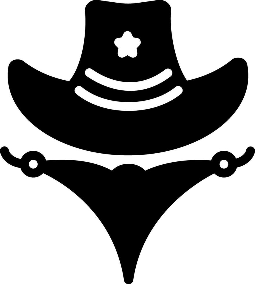 solid icon for western vector