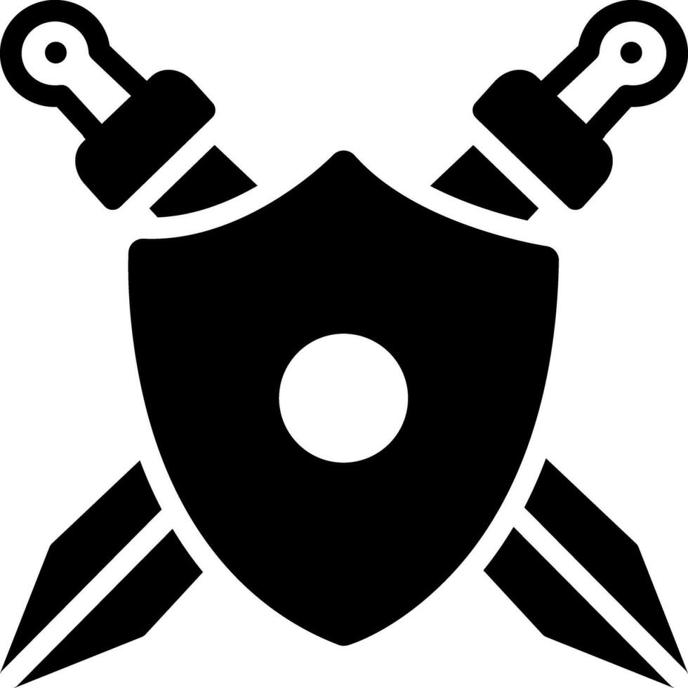 solid icon for defensive vector