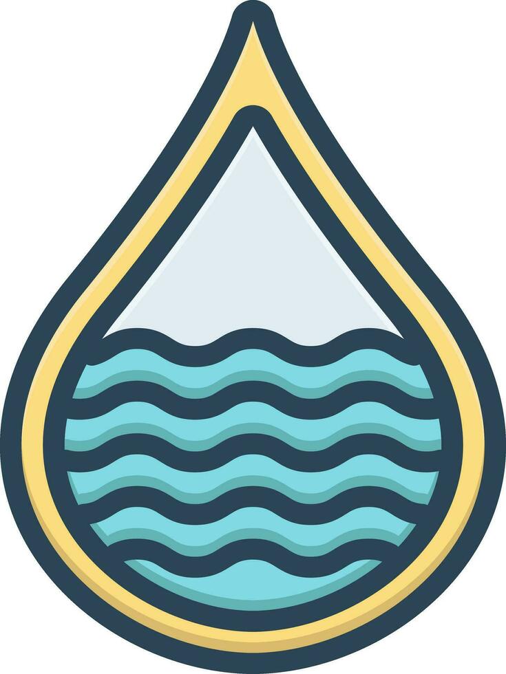 color icon for water vector