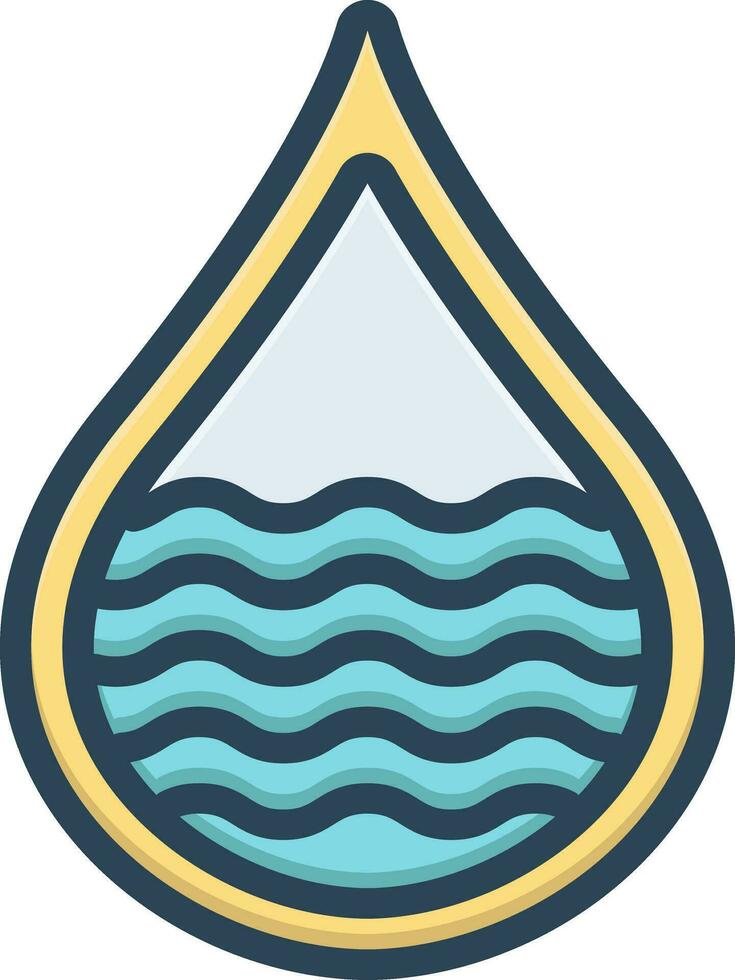 color icon for water vector