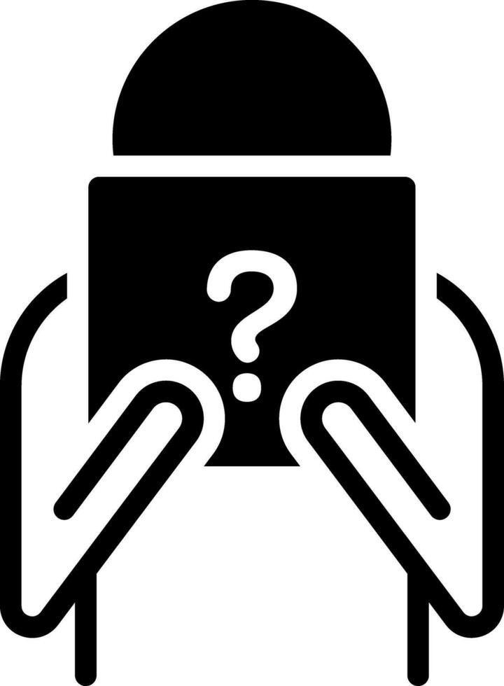 solid icon for unknown vector