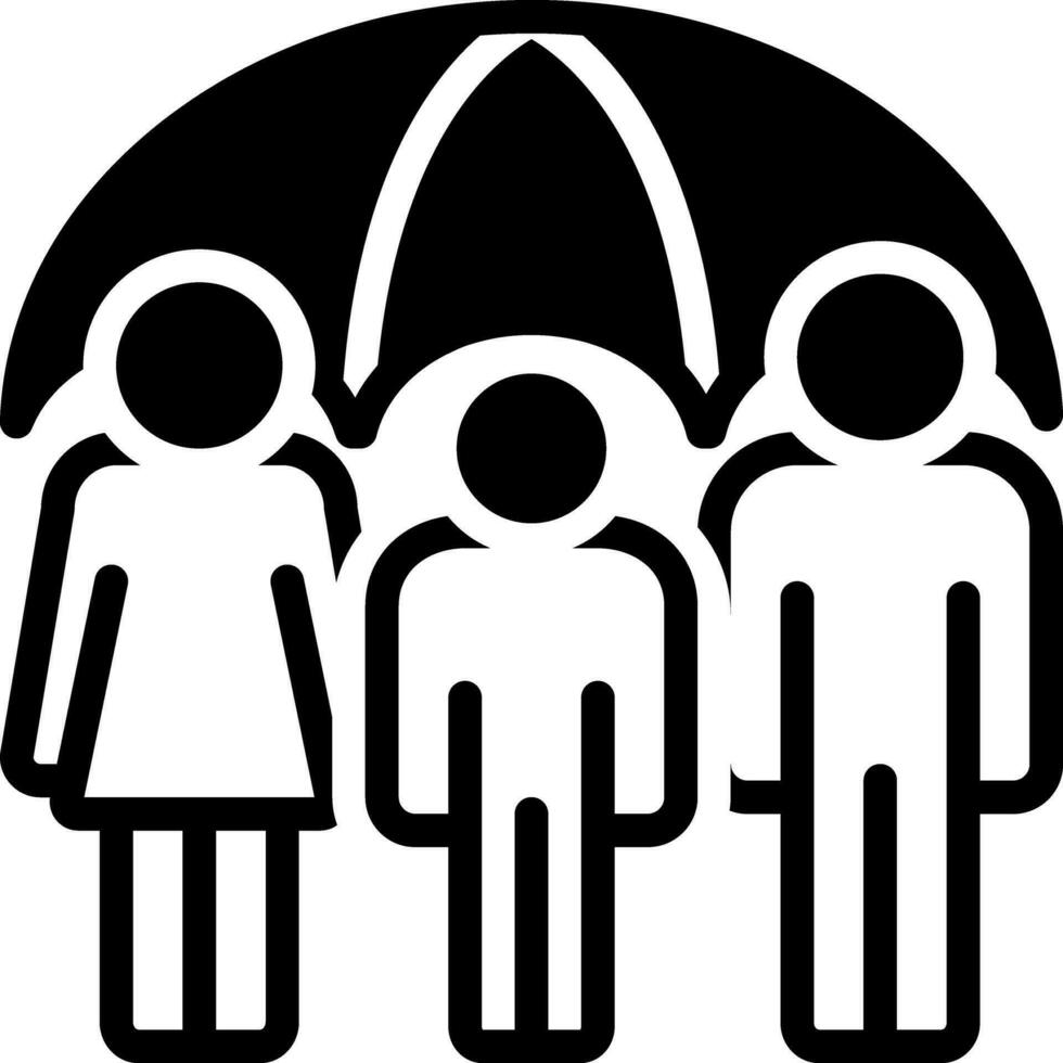solid icon for people vector