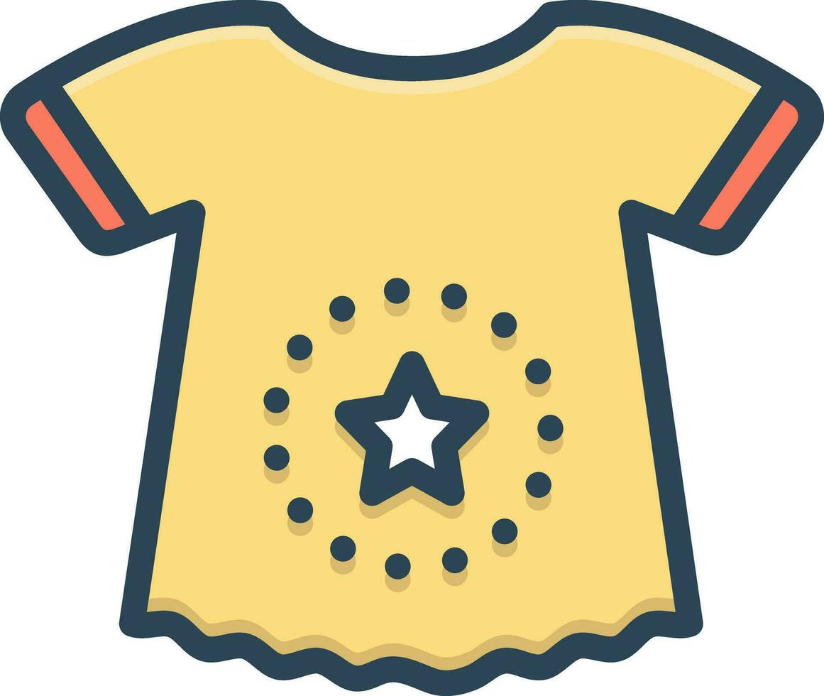 color icon for body suit vector