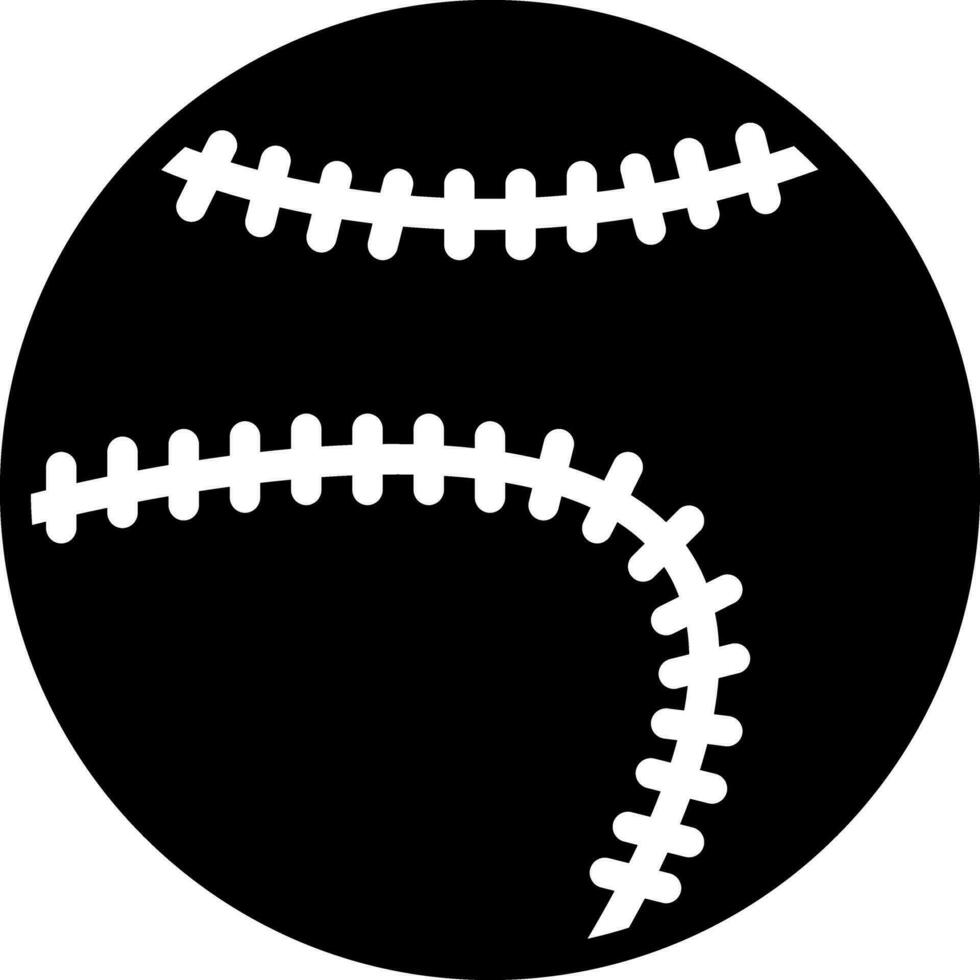 solid icon for baseball vector