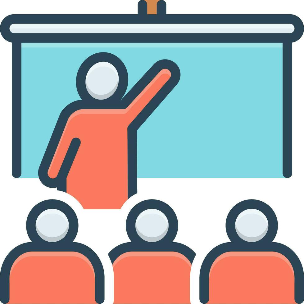 color icon for teach vector