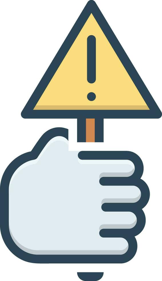 color icon for warn vector