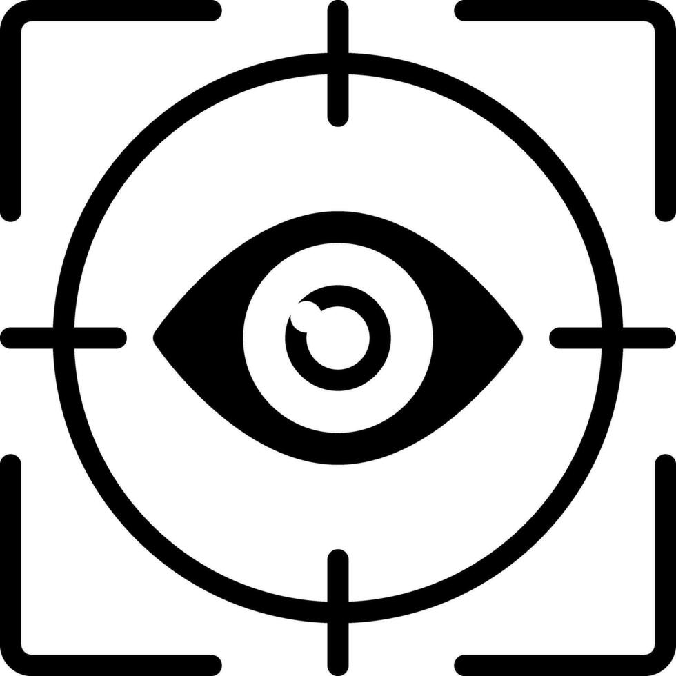 solid icon for gaze vector