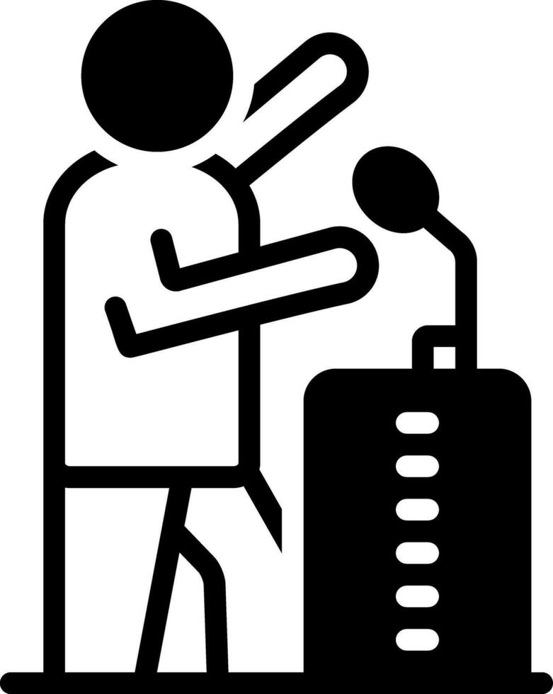 solid icon for campaign vector