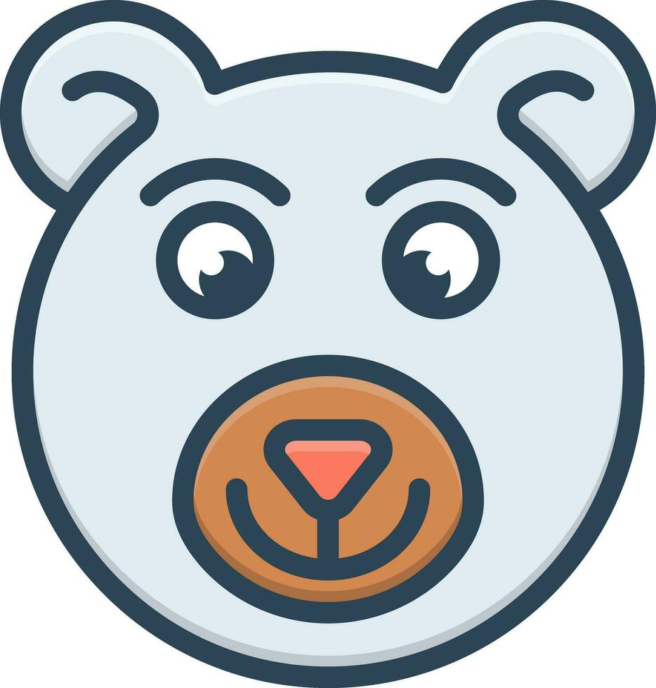 color icon for bear vector