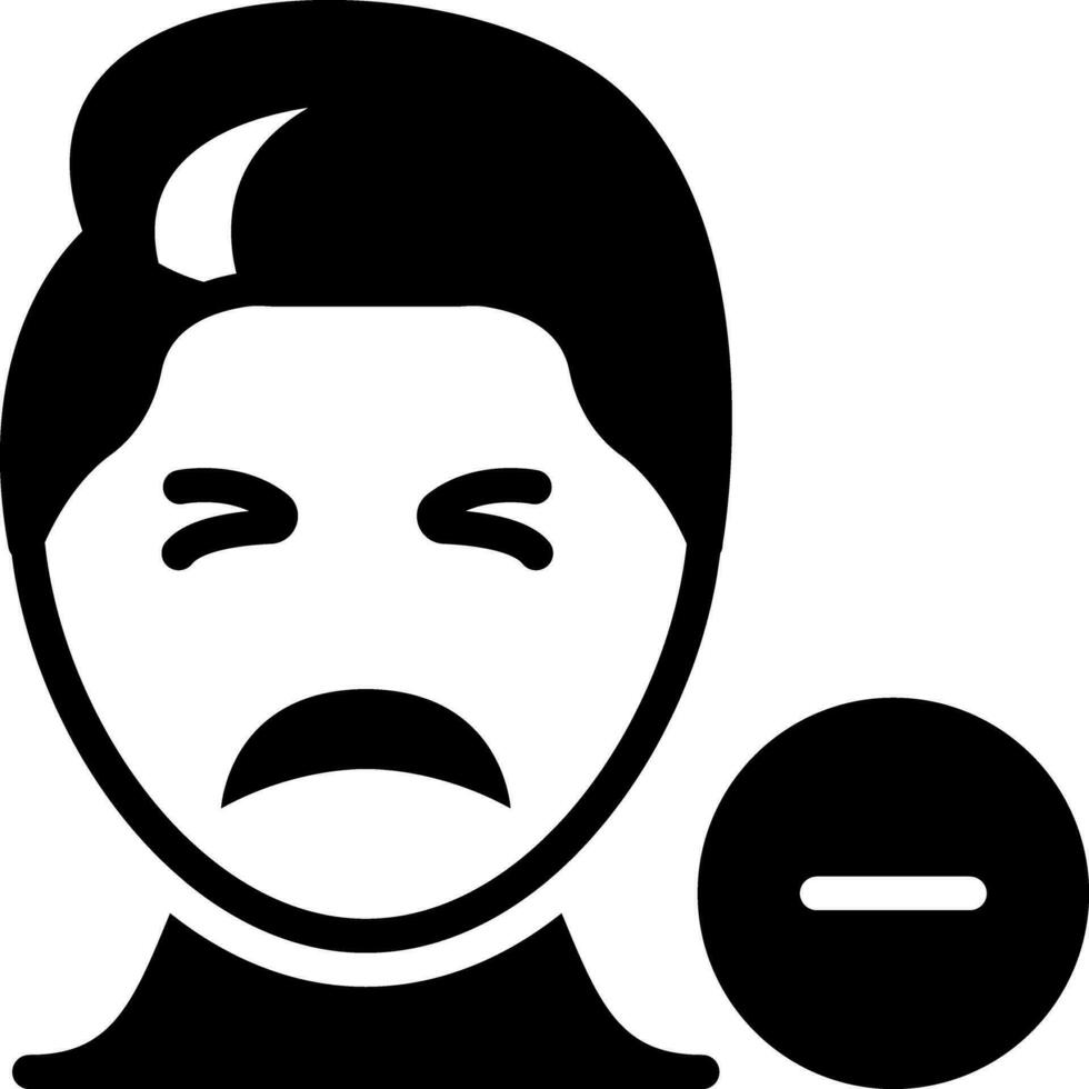 solid icon for negative vector