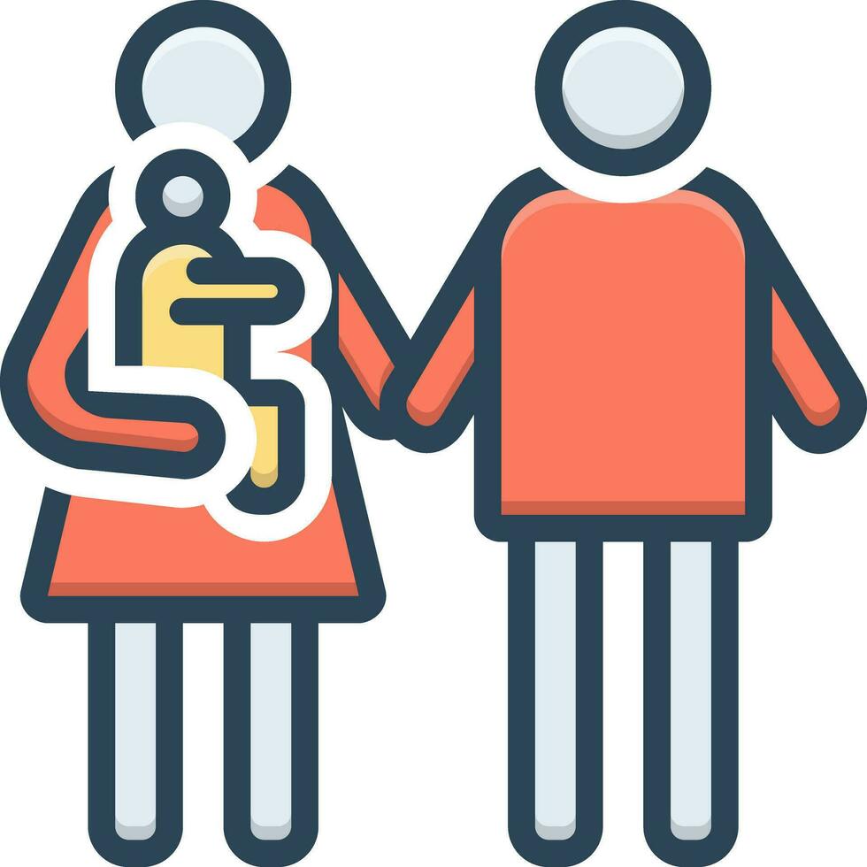 color icon for parent vector
