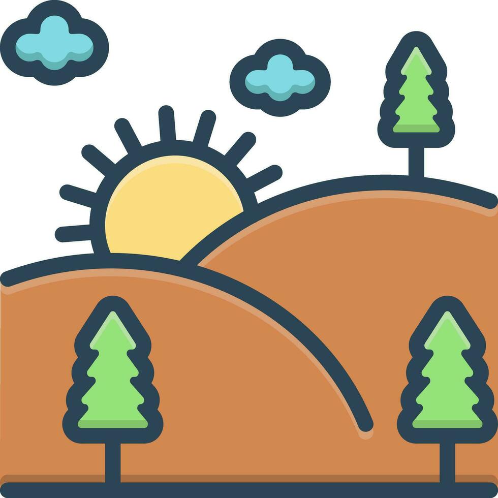 color icon for nature vector