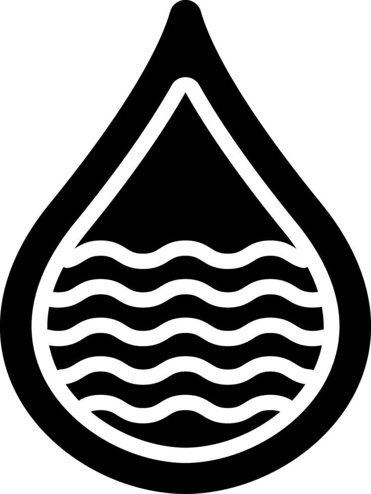 solid icon for water vector