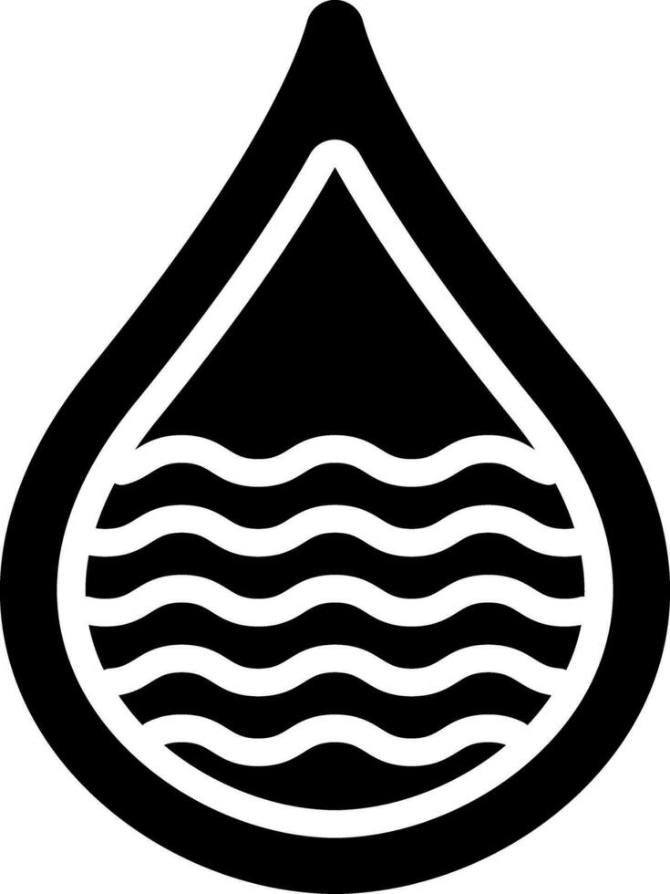 sólido icono para agua vector