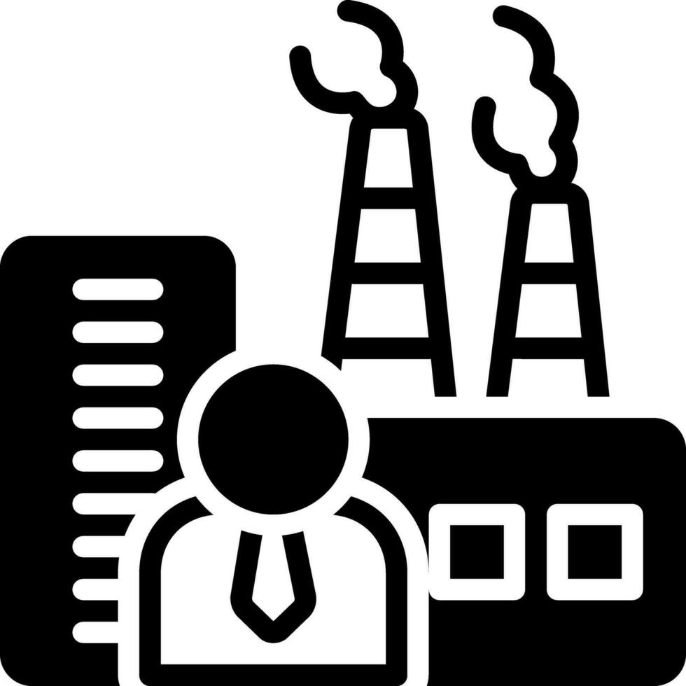 solid icon for manufacturer vector