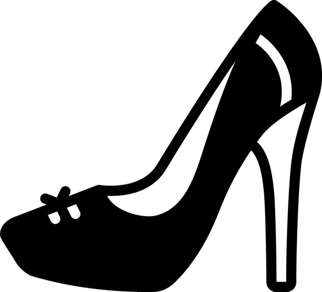 solid icon for heel vector