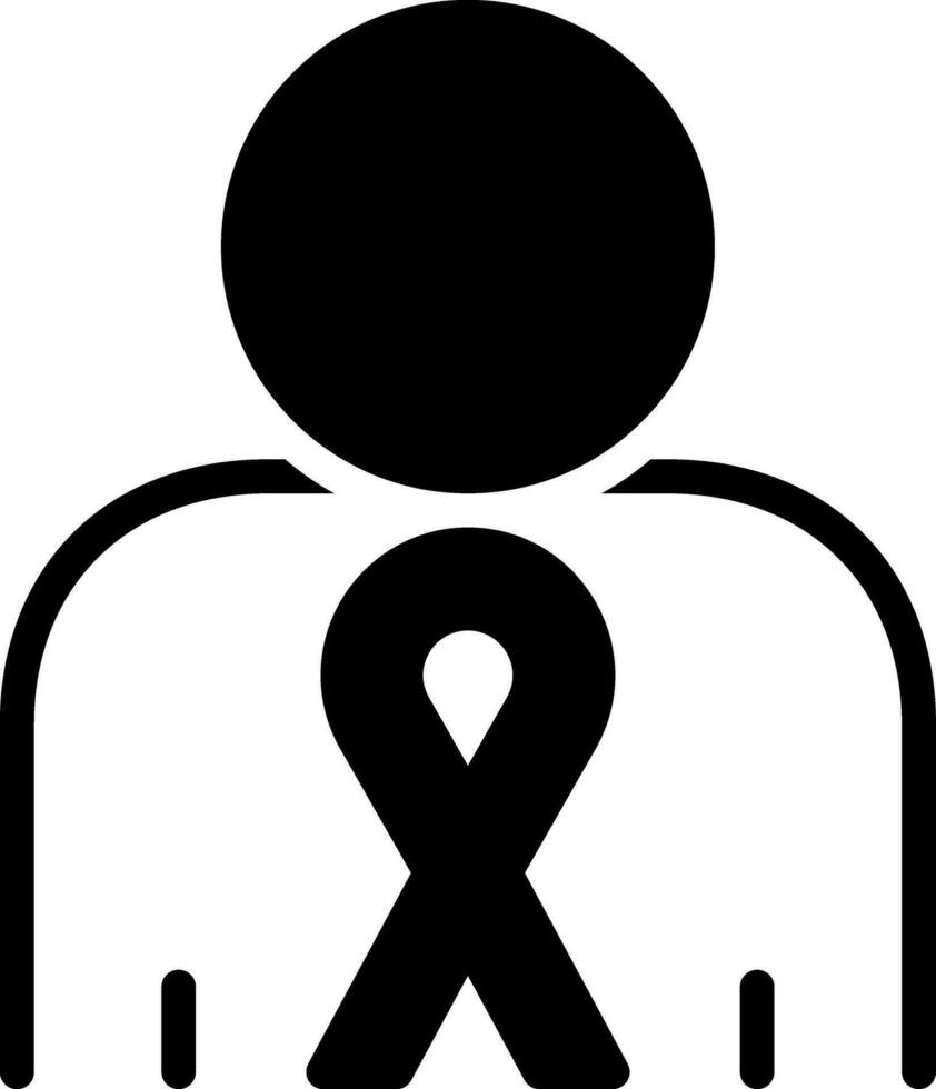 solid icon for cancer vector