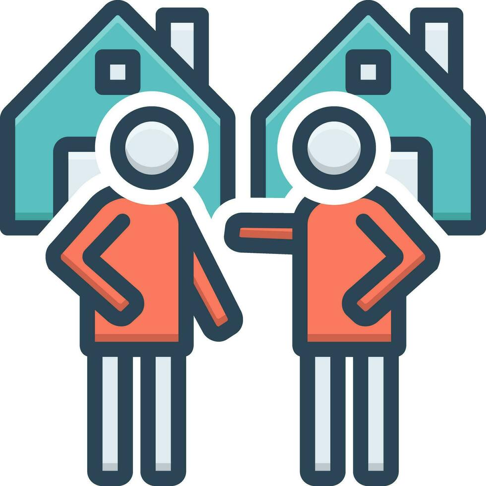 color icon for neighborhood vector