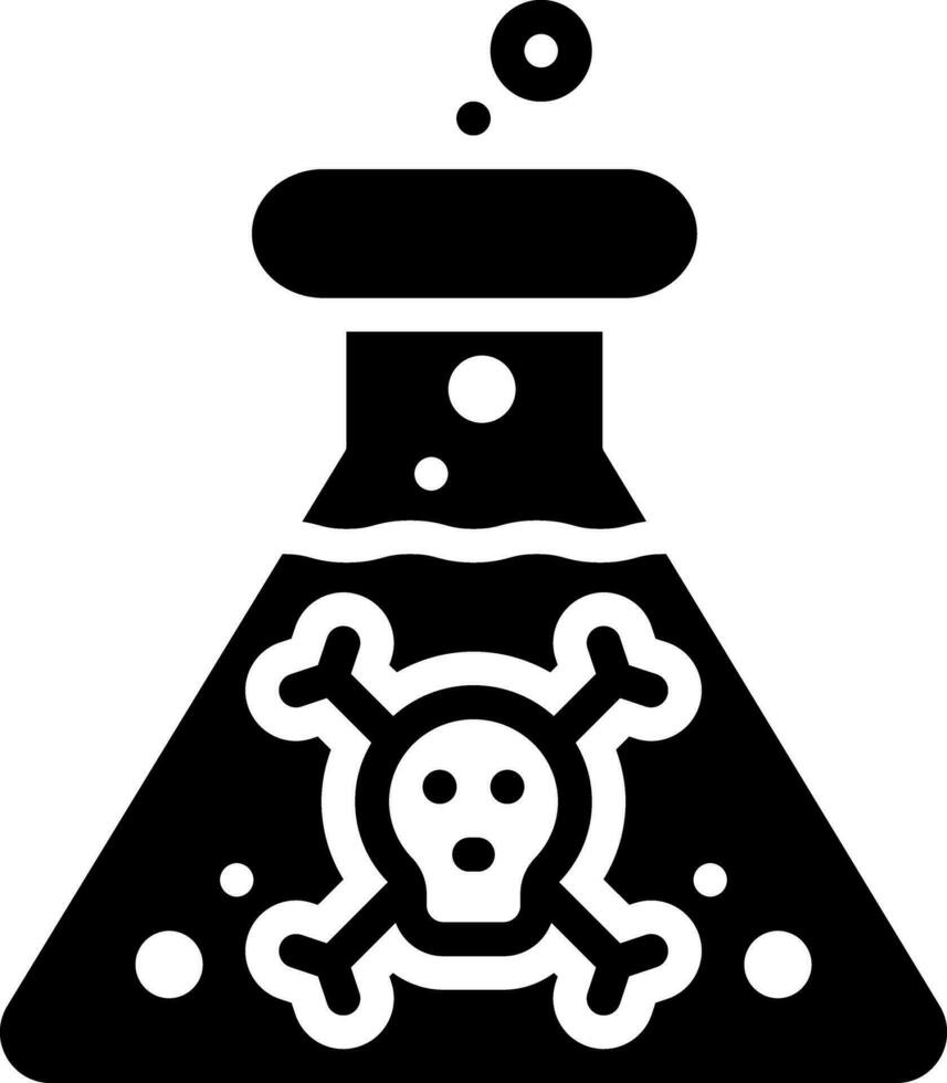 solid icon for acid vector