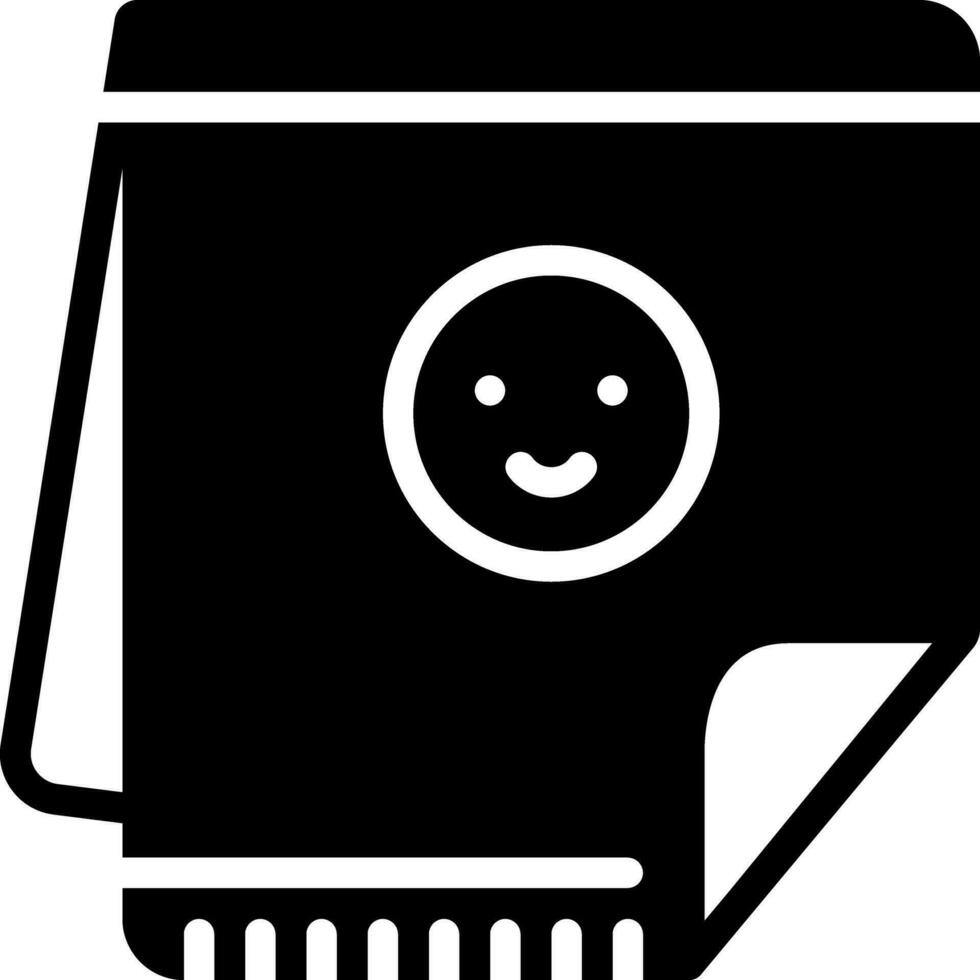 solid icon for receiving blankets vector