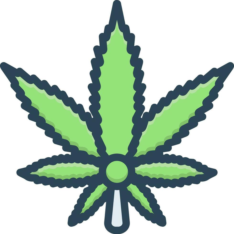 color icon for cannabis vector