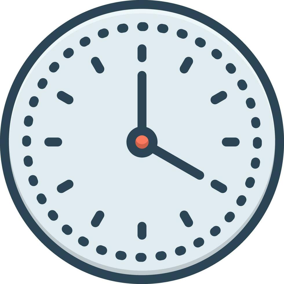color icon for clock vector