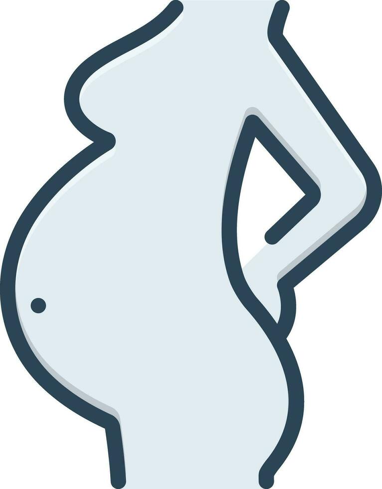 color icono para maternidad vector
