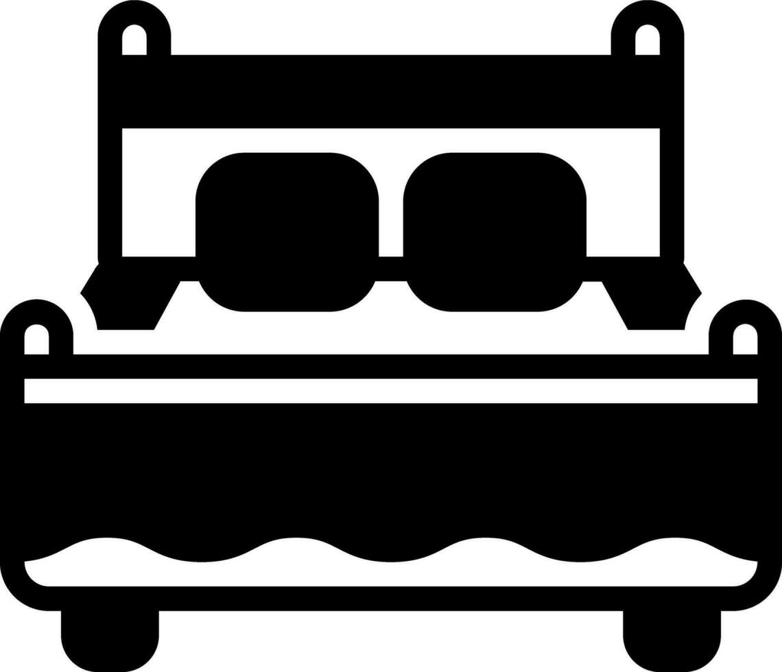 solid icon for bed vector