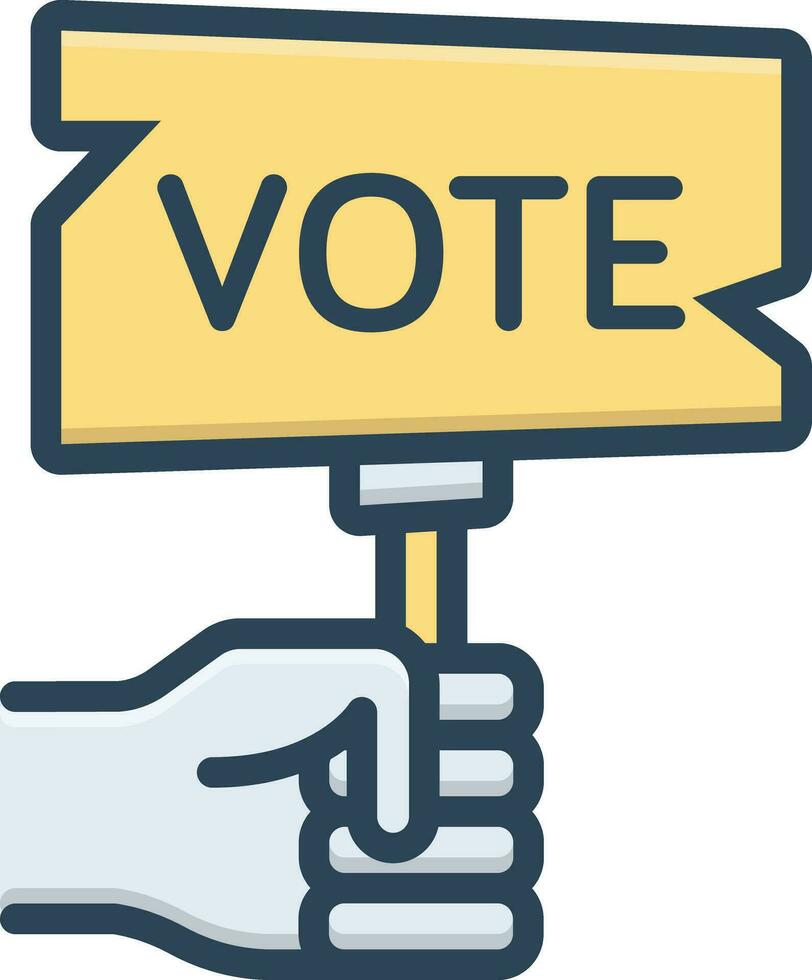 color icon for election vector