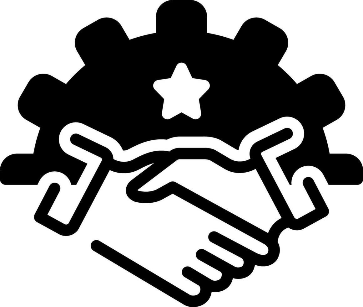 solid icon for partnership vector