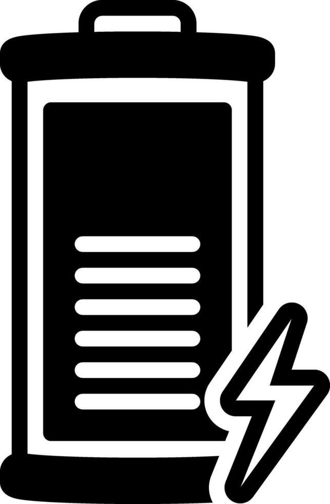 solid icon for battery vector