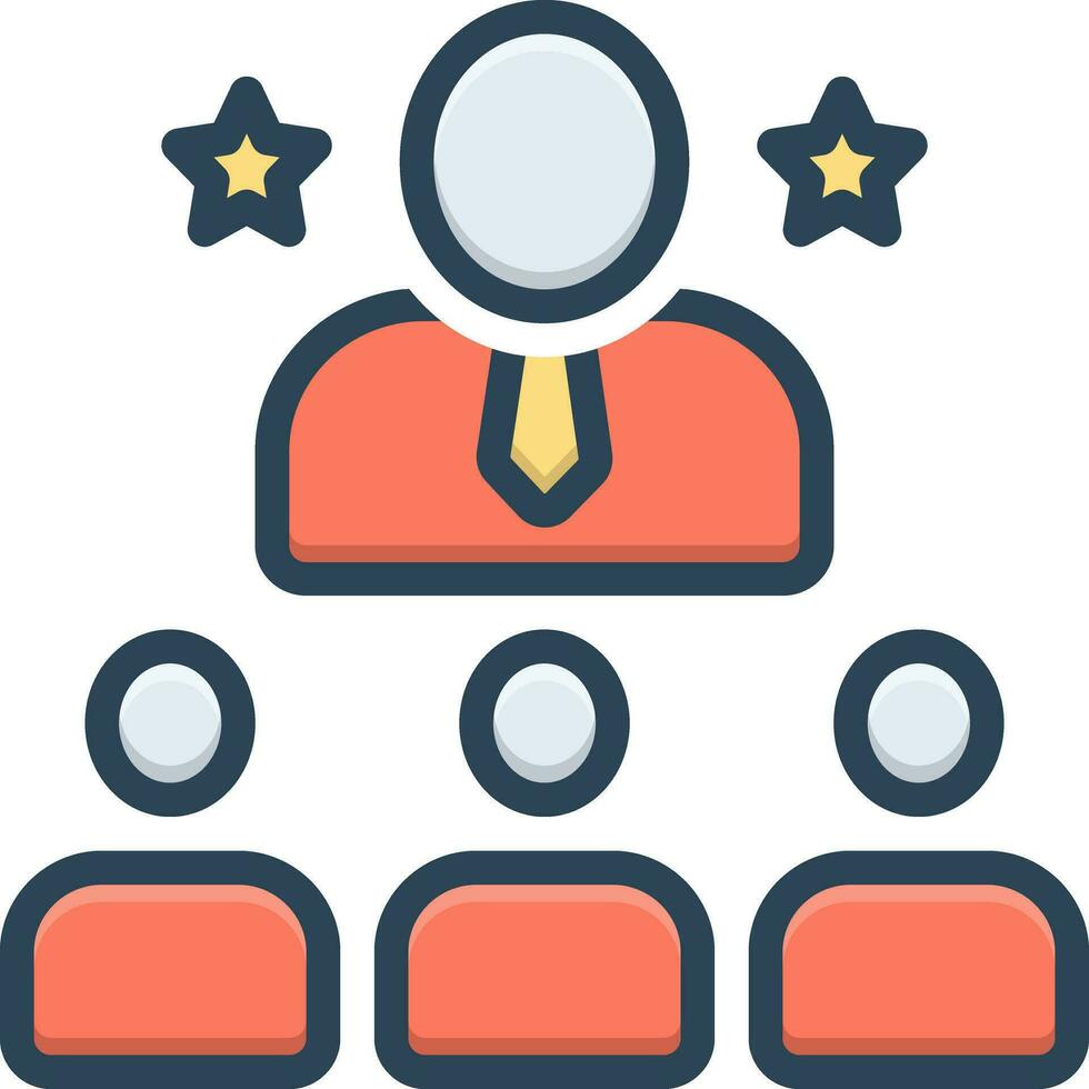 color icon for leader vector