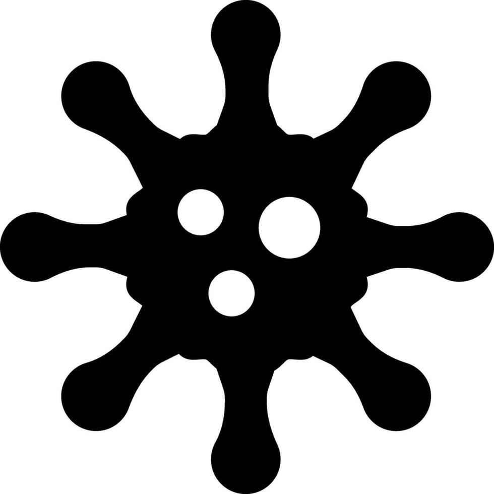 solid icon for virus vector