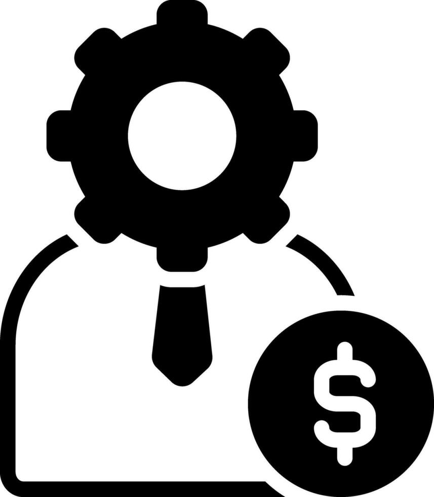 solid icon for management vector