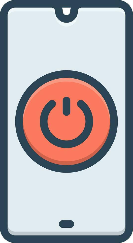 color icon for on vector
